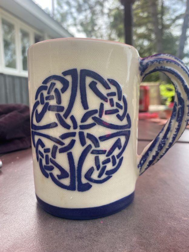 Picture of a handmade mug.